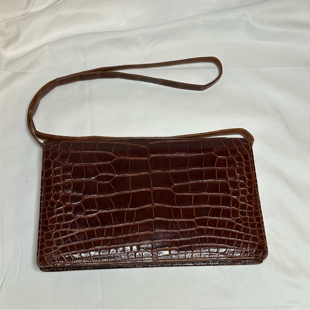 Vintage Twigs Authentic Brown Crocodile Purse 🐊